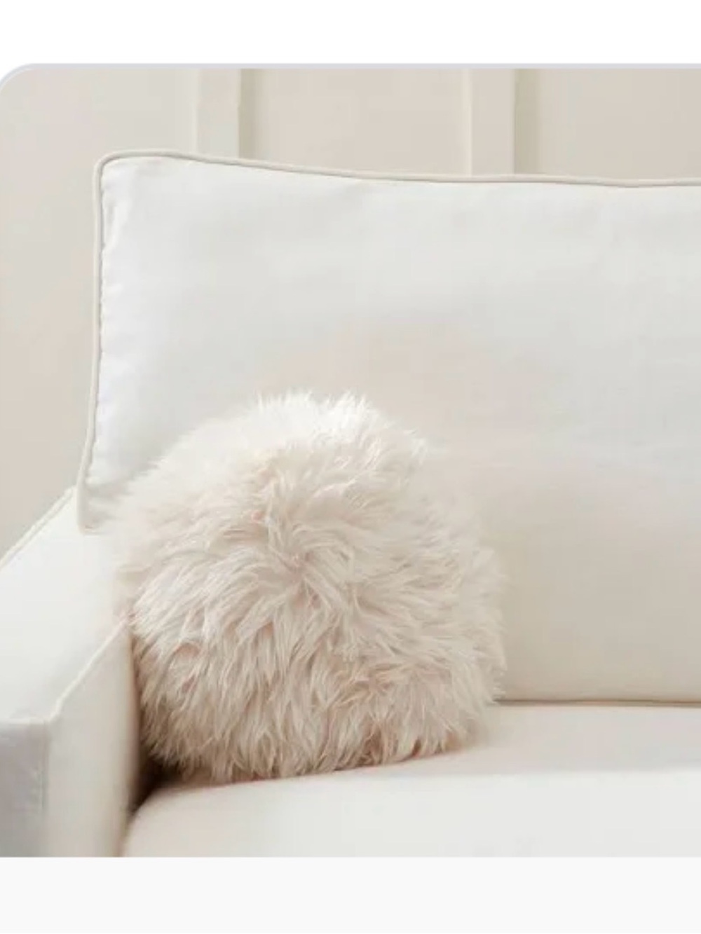 NWT Pottery Barn faux fur pillow #1